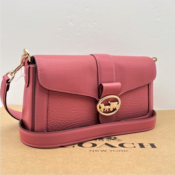 Coach Georgie Shoulder Bag SatchelCrossbody Strawberry Haze